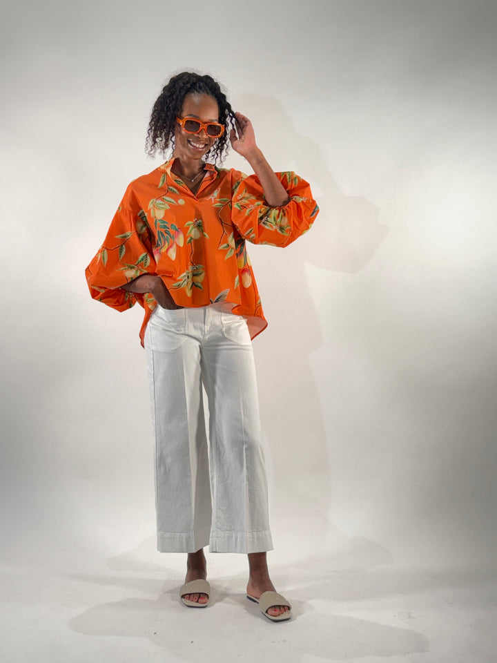 Print Bluse, Renata orange
