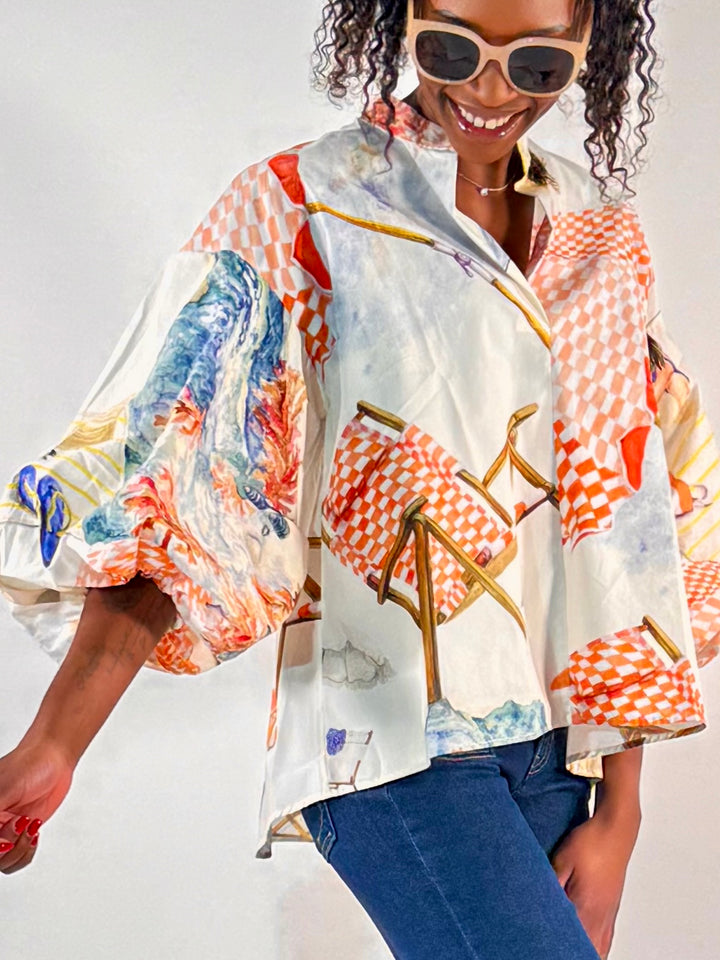 Print Bluse, Renata pinno