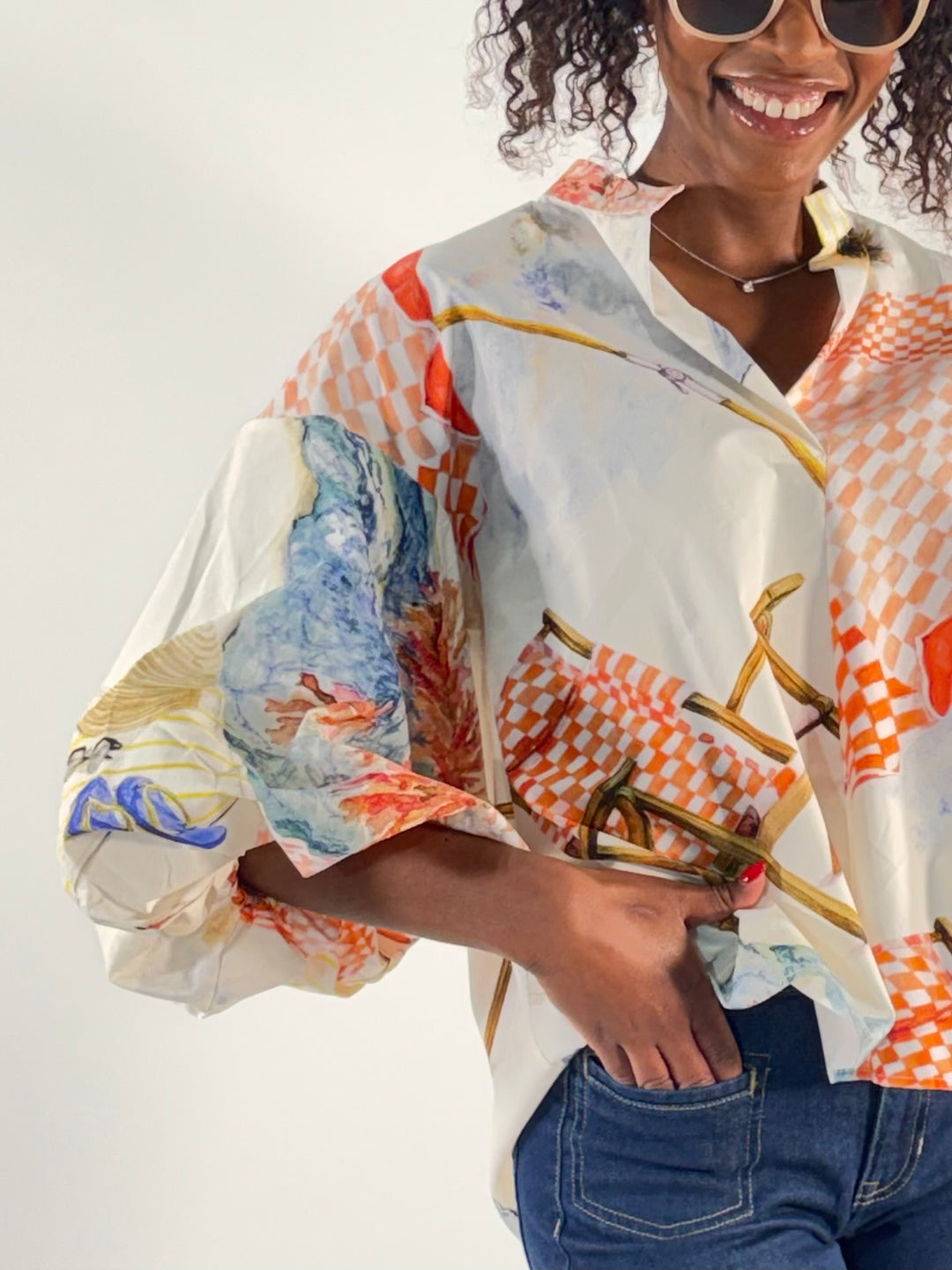 Print Bluse, Renata pinno