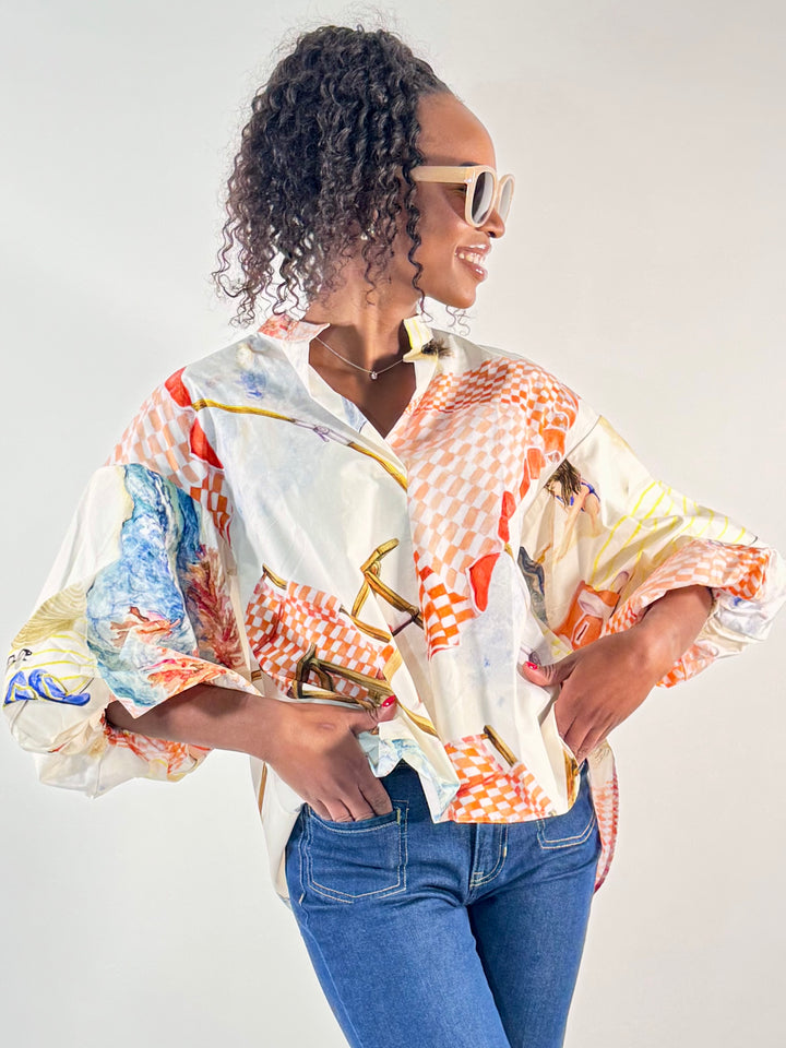 Print Bluse, Renata pinno