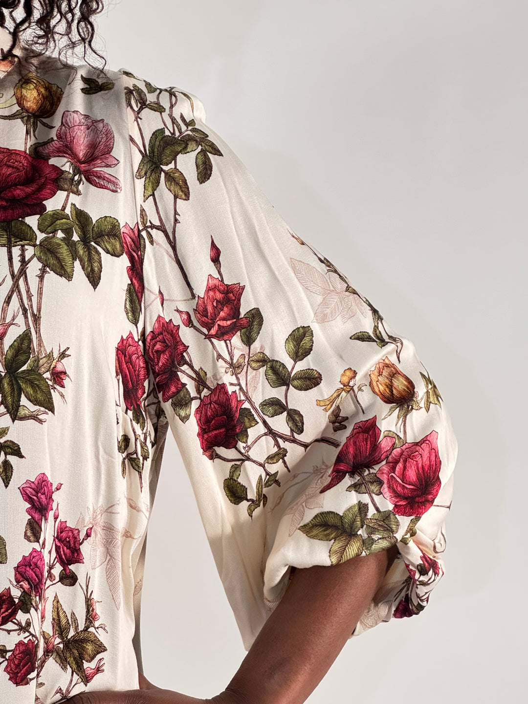 Bluse Greta im Rosen Print