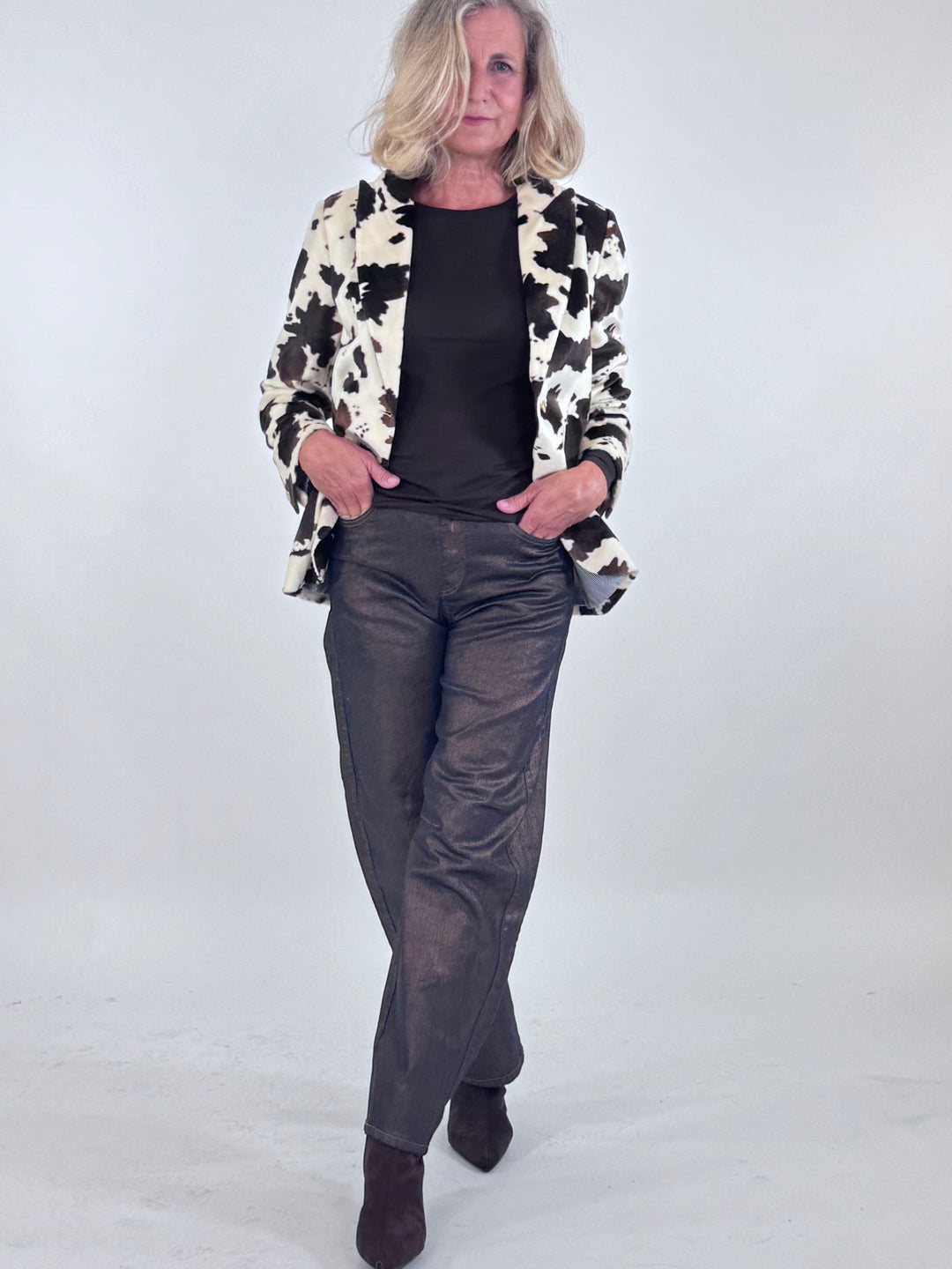 Hose Tira Midnight Denim Bronze Foil