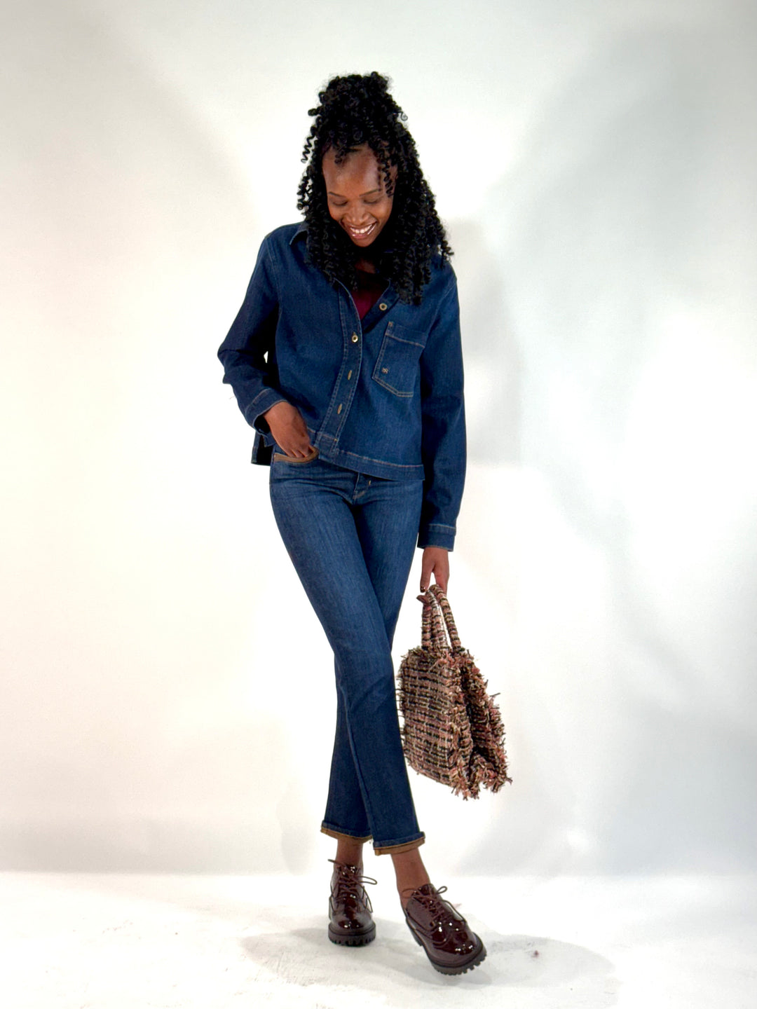 Hemdbluse Lima in Brownish Denim