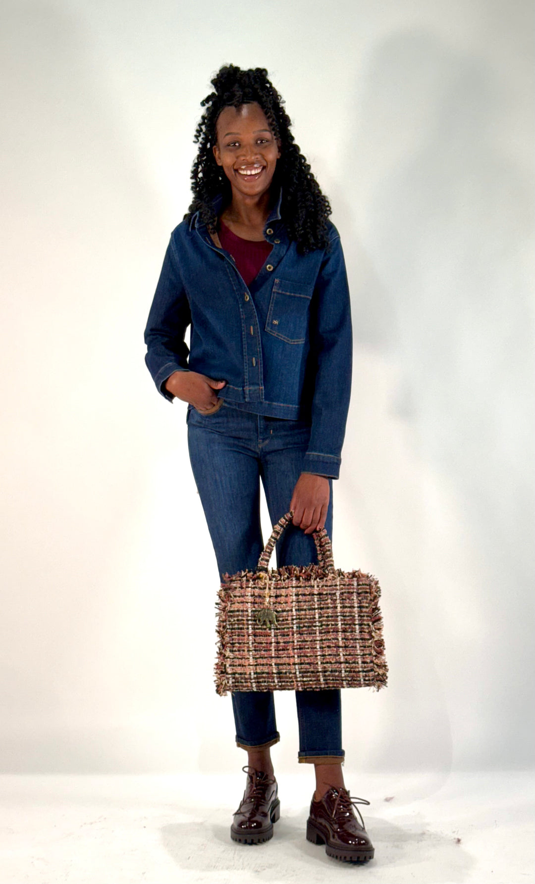 Hemdbluse Lima in Brownish Denim