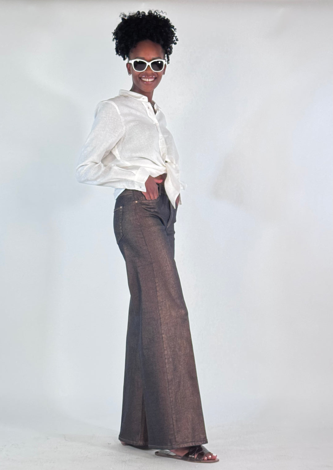 Hose Sventy Midnight Denim Bronze Foil