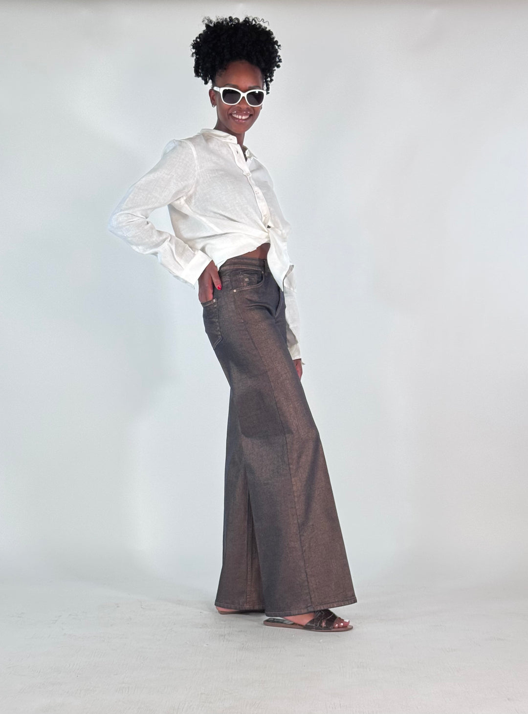 Hose Sventy Midnight Denim Bronze Foil
