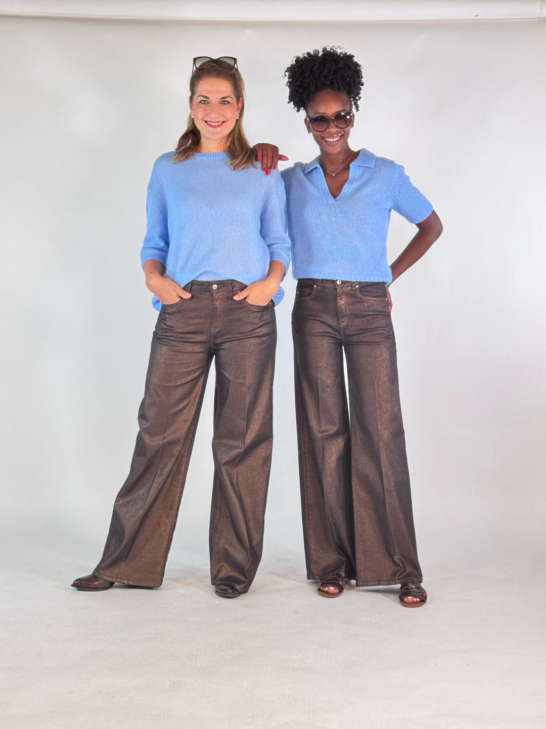 Hose Sventy Midnight Denim Bronze Foil