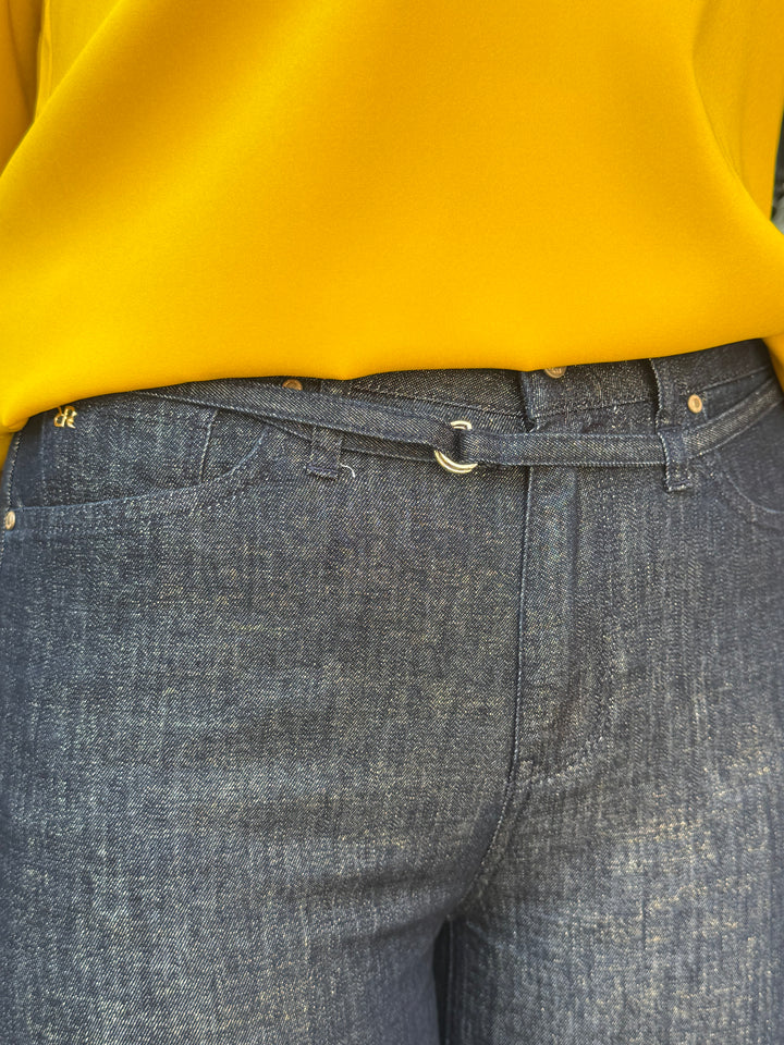 Hose Sventy Belt Golden Lurex Denim