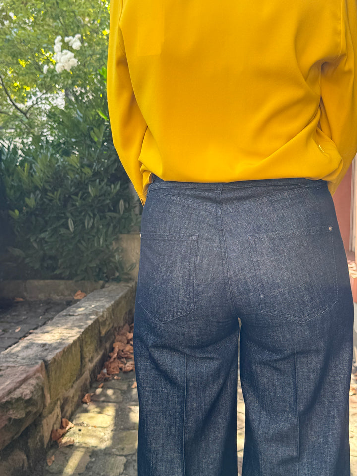 Hose Sventy Belt Golden Lurex Denim