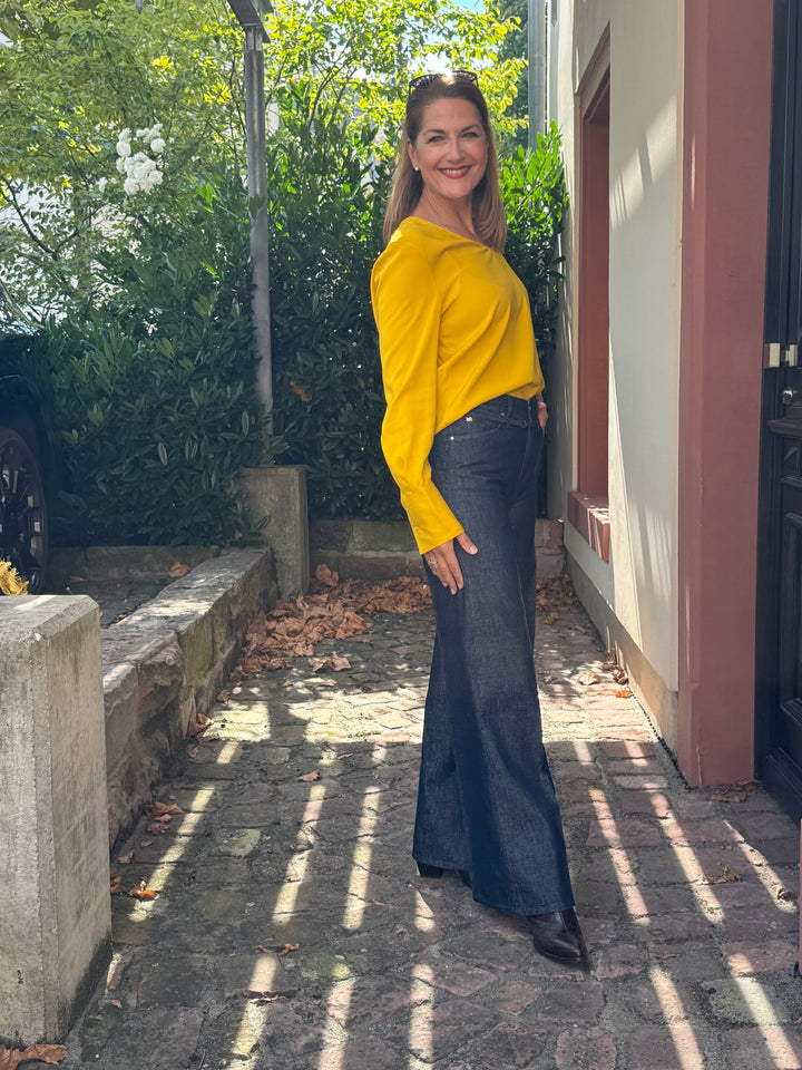 Hose Sventy Belt Golden Lurex Denim