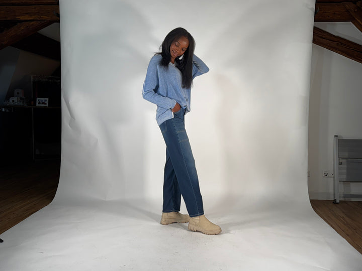 Hose Lani 7/8 Slouchy Denim