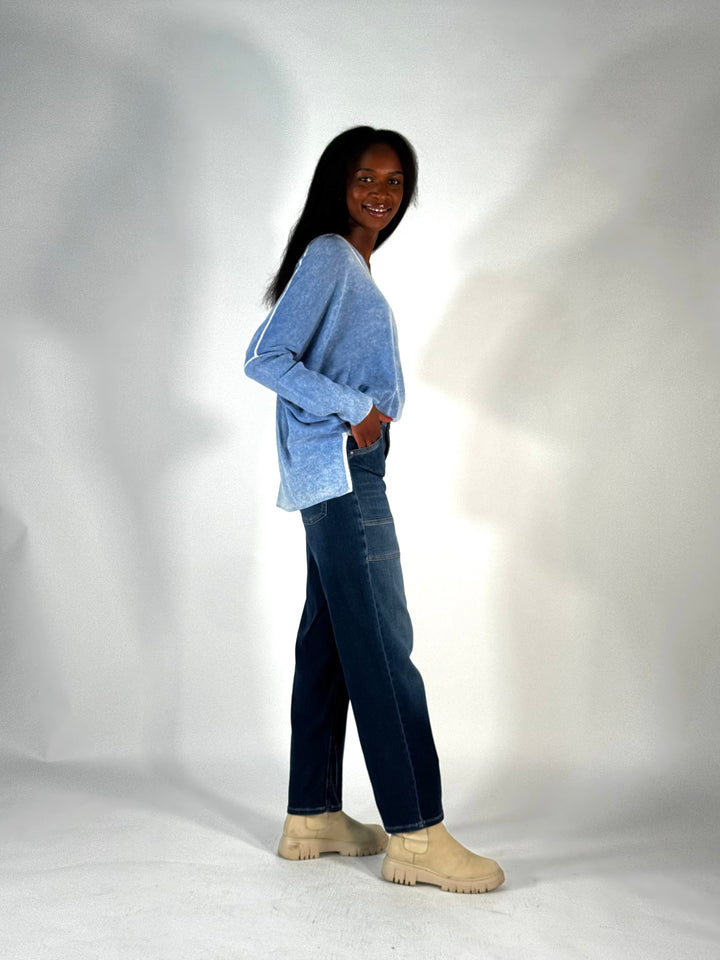 Hose Lani 7/8 Slouchy Denim