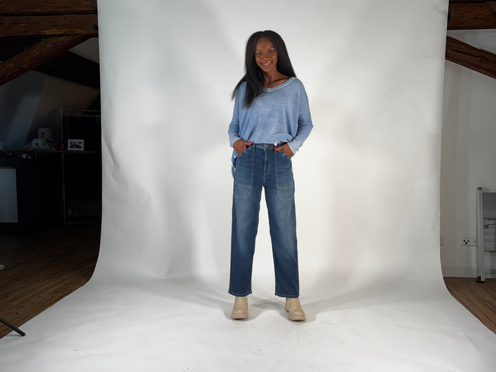 Hose Lani 7/8 Slouchy Denim