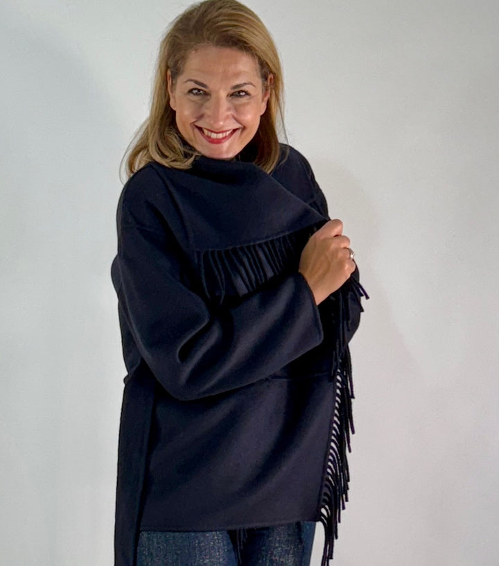 Jacke mit Fransen-Details