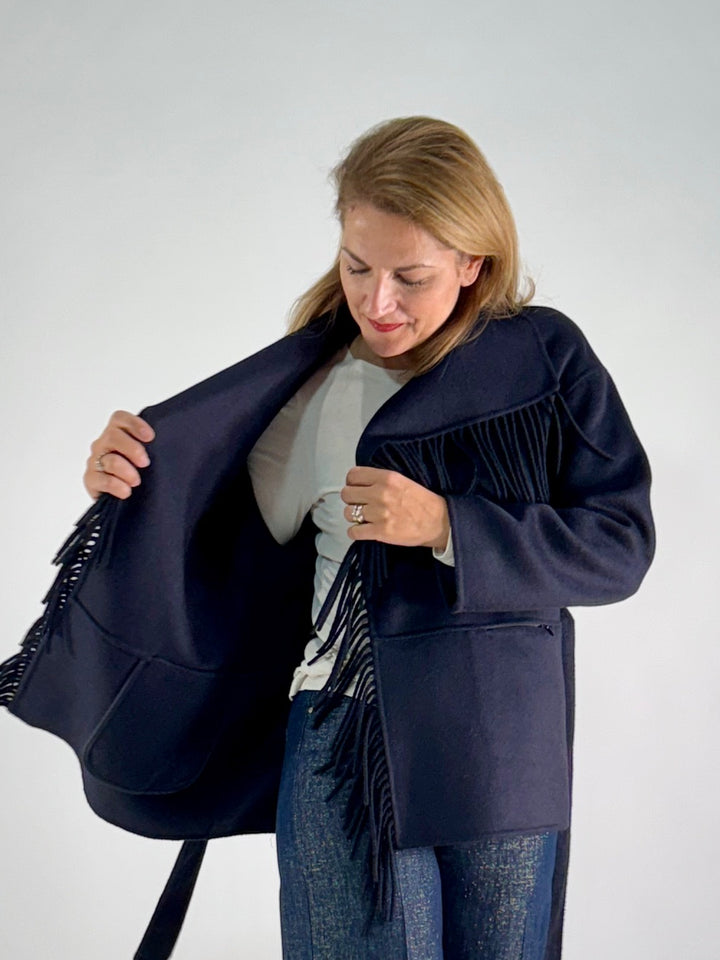 Jacke mit Fransen-Details