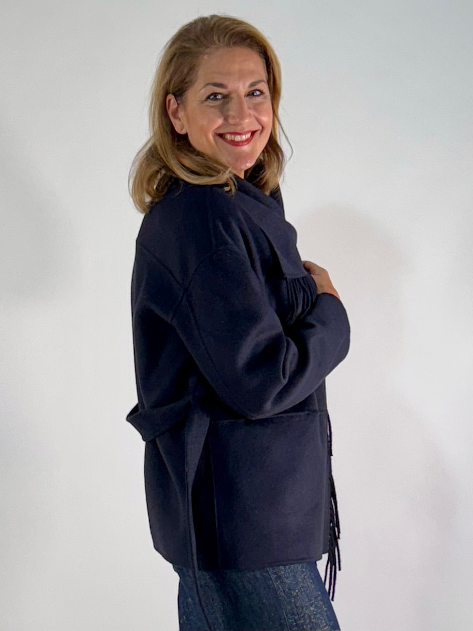 Jacke mit Fransen-Details