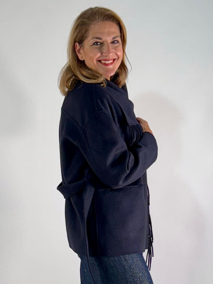 Jacke mit Fransen-Details