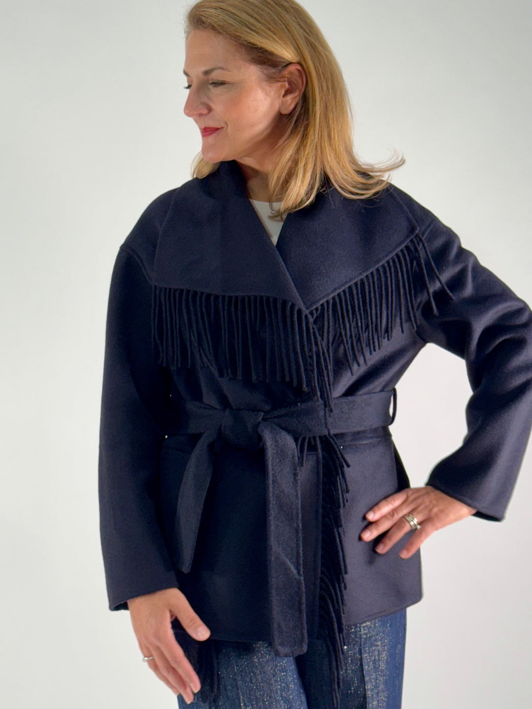 Jacke mit Fransen-Details