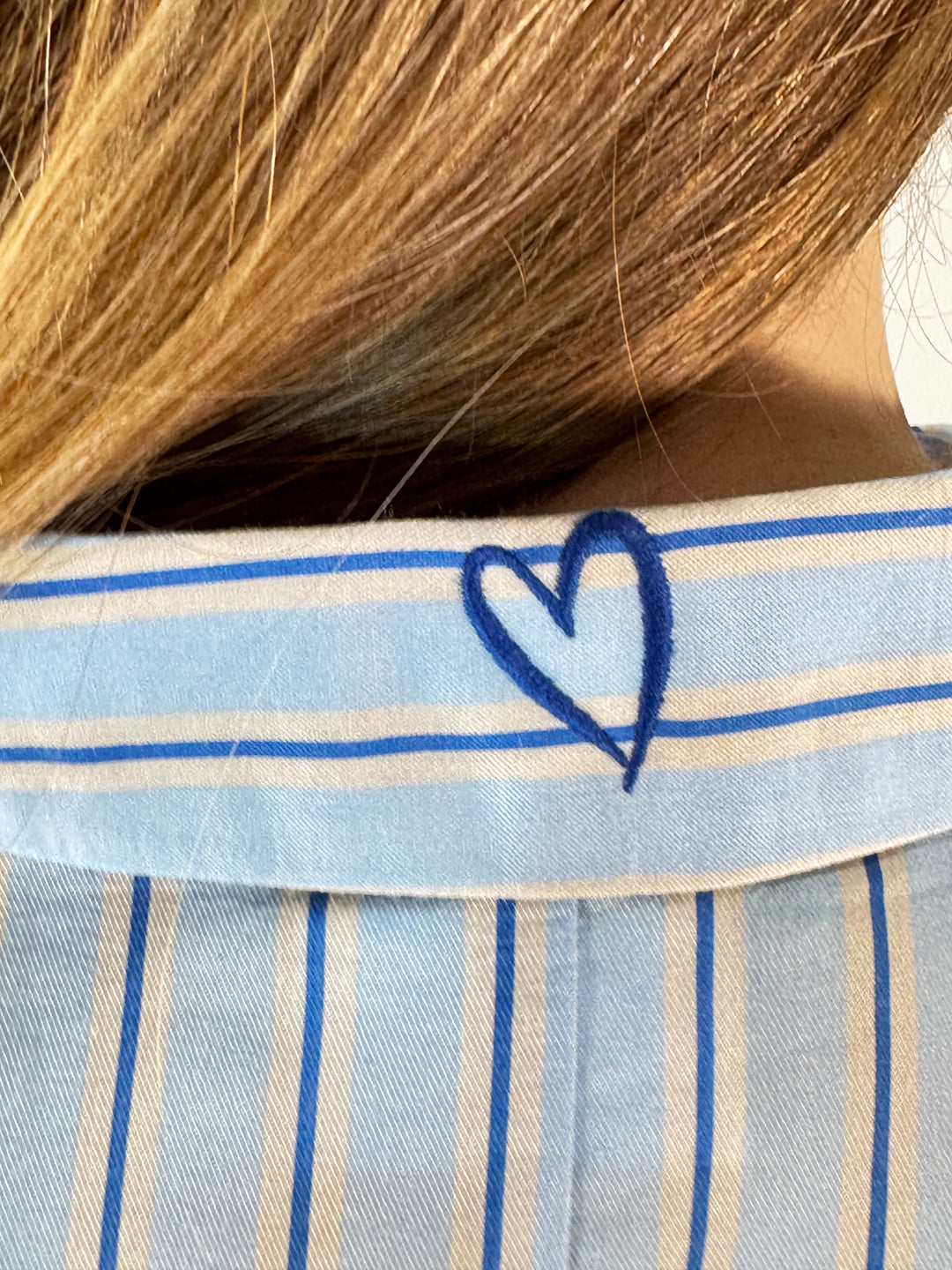 Gestreifte Bluse mit Kordelzug