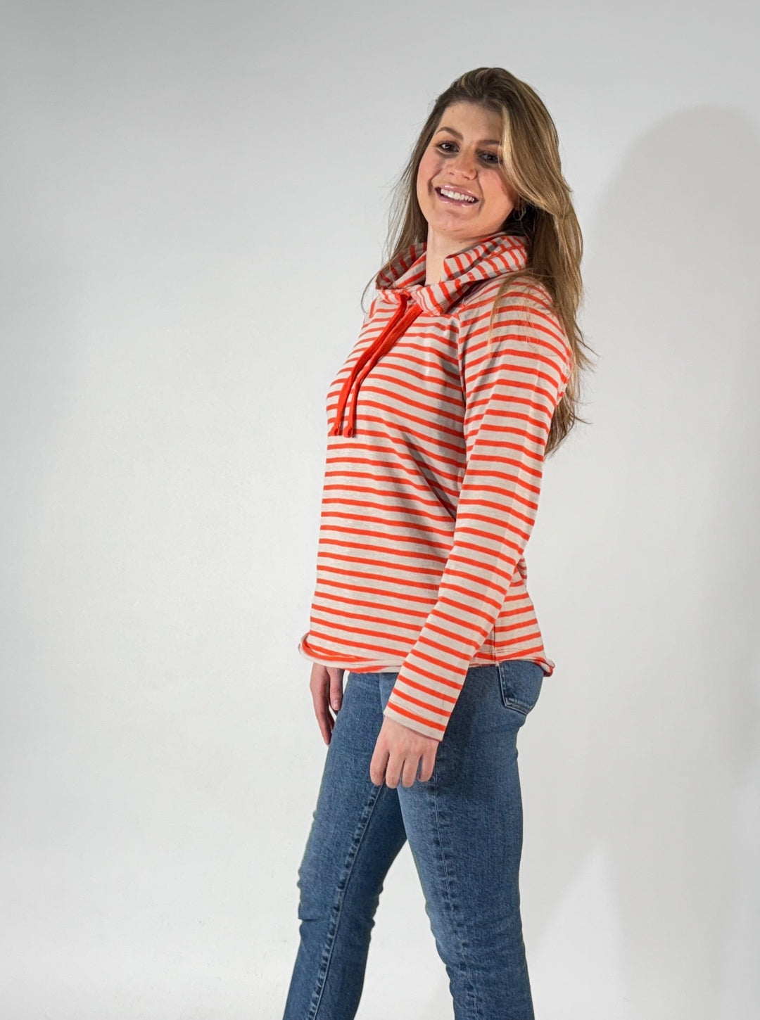 Hoodie im Streifen-Design