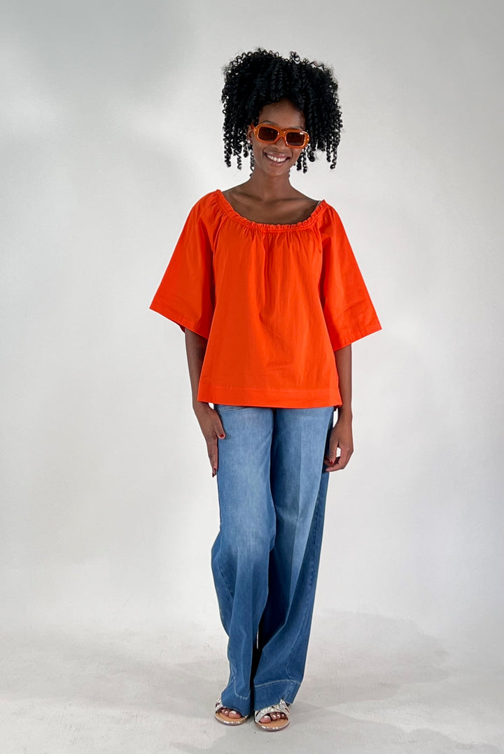 Carmen Bluse in Chili