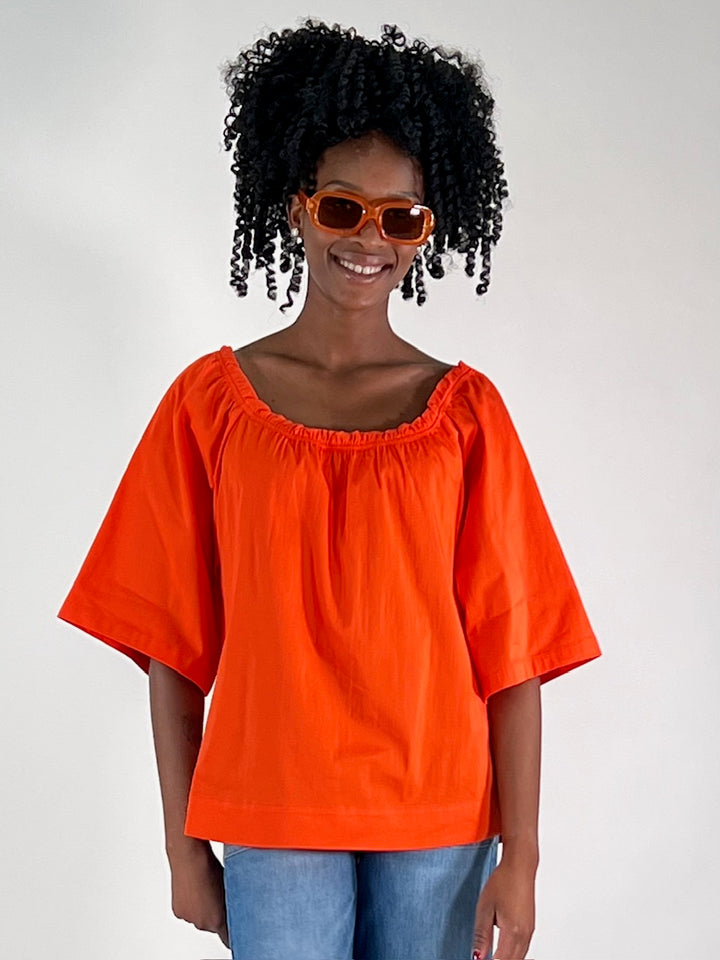 Carmen Bluse in Chili