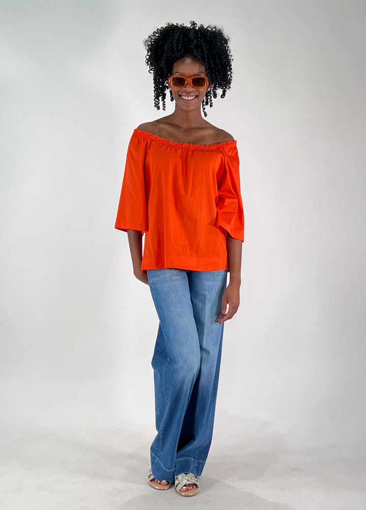Carmen Bluse in Chili