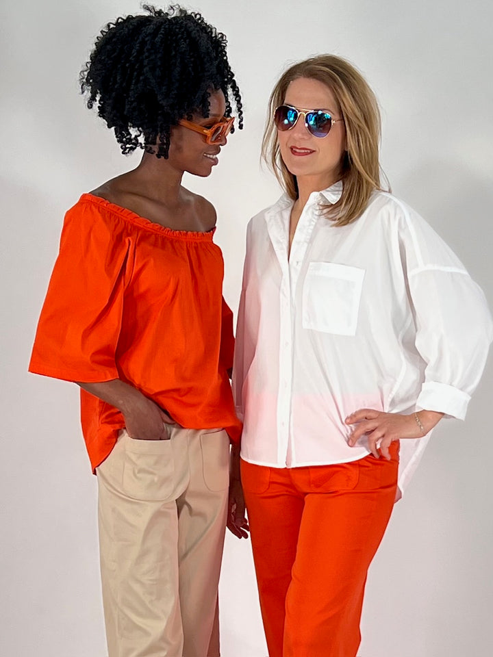Carmen Bluse in Chili