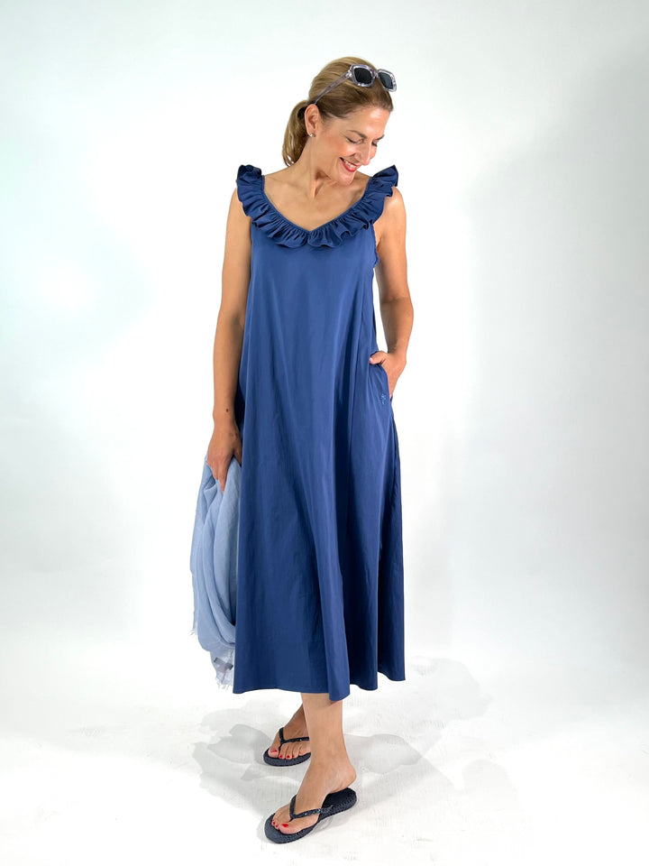 Robe à bretelles à volants