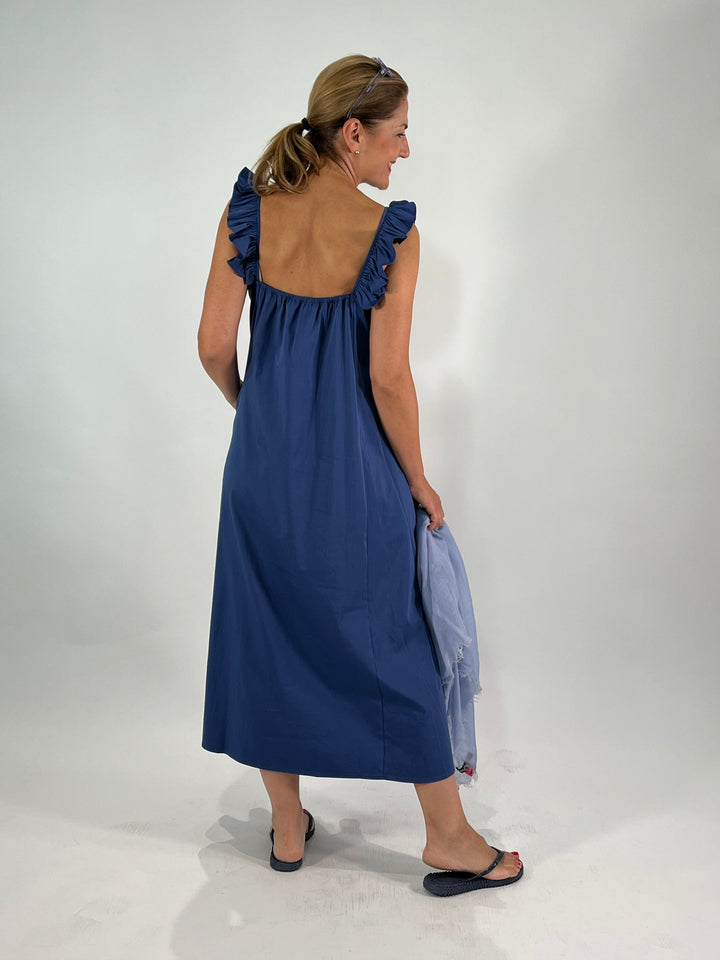 Robe à bretelles à volants