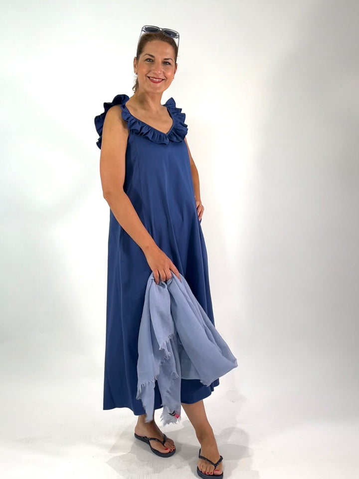 Robe à bretelles à volants