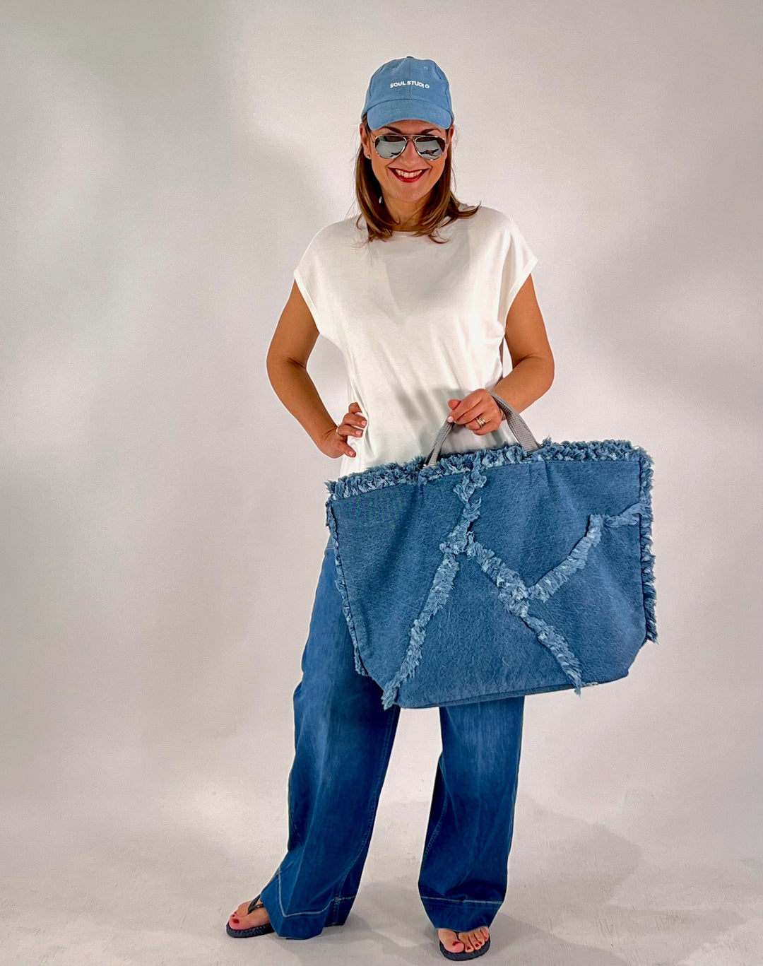 Grand cabas en denim