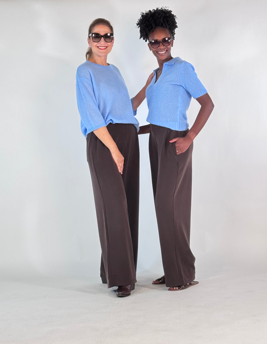 Jersey Hose Wideleg in Choc