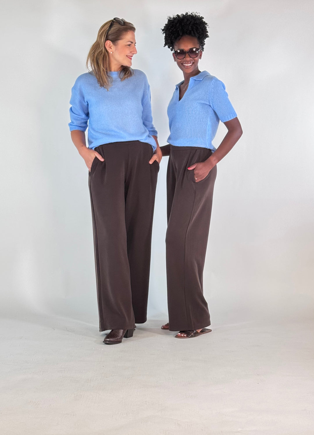 Jersey Hose Wideleg in Choc