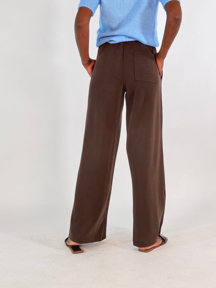 Jersey Hose Wideleg in Choc