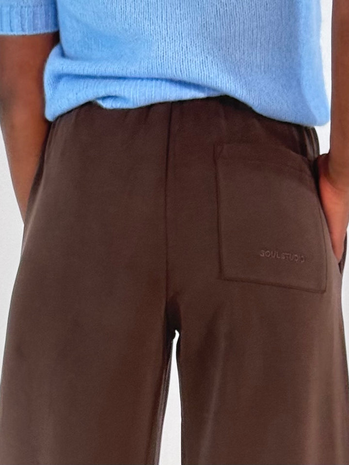 Jersey Hose Wideleg in Choc