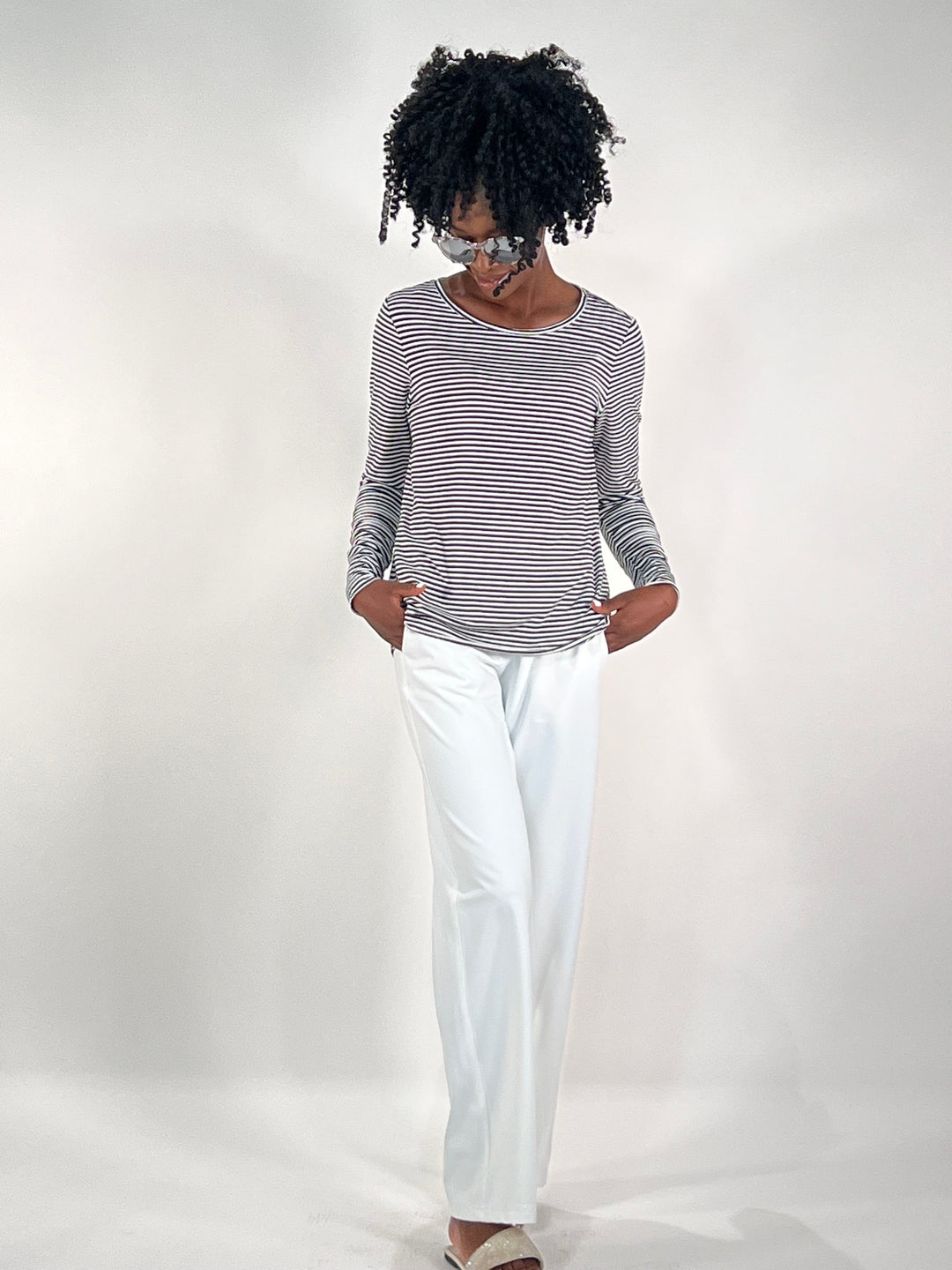Chemise rayée à manches longues