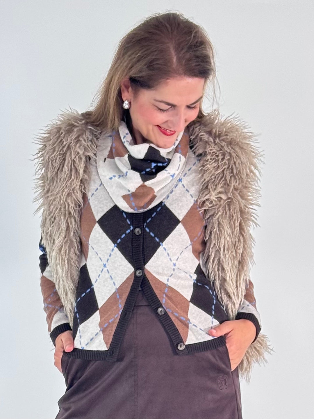 Dreiecks-Hals-Tuch Argyle