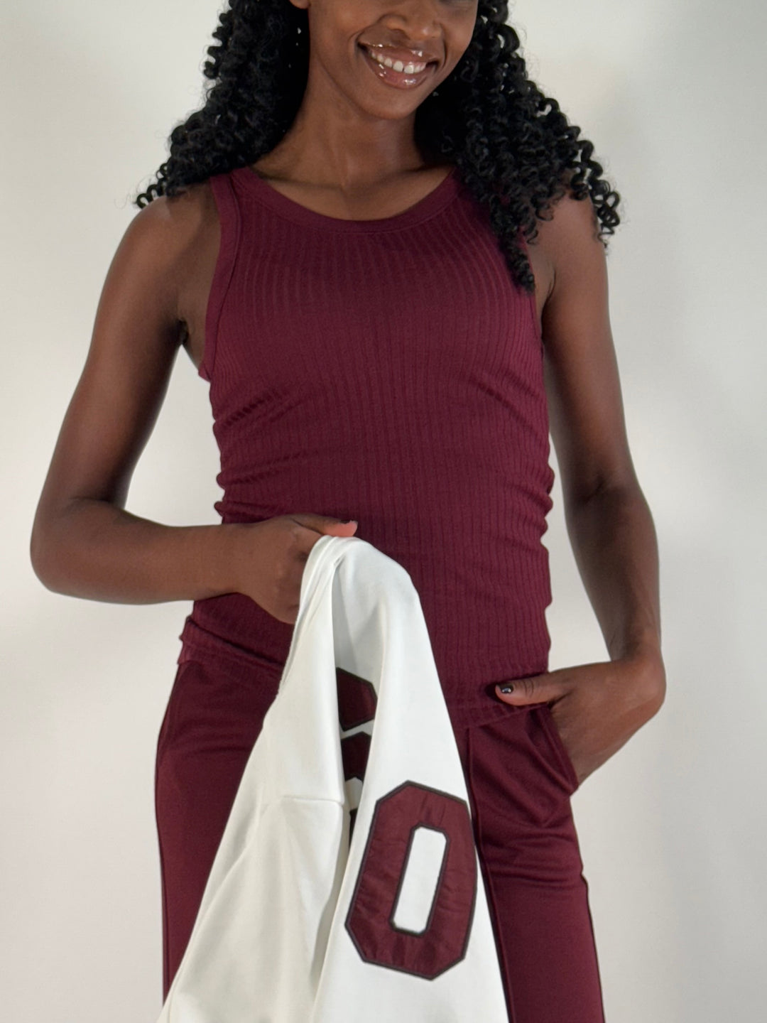 Tanktop Rib Bordeaux