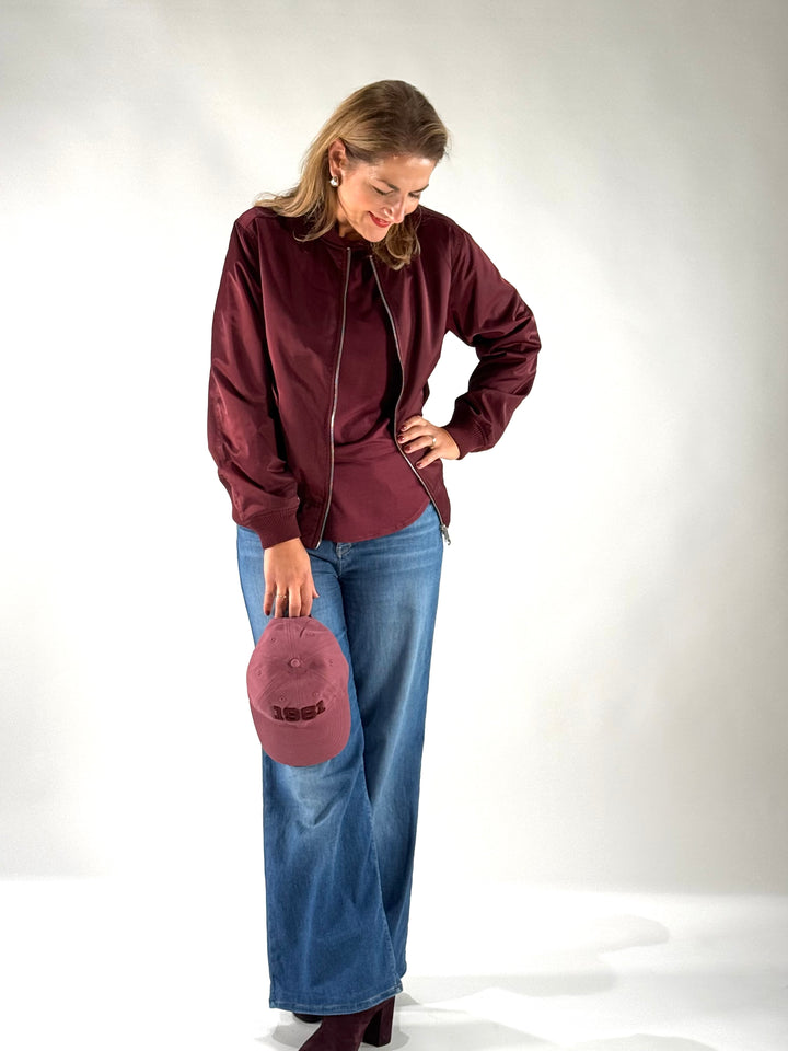 Bomber-Jacke Bordeaux