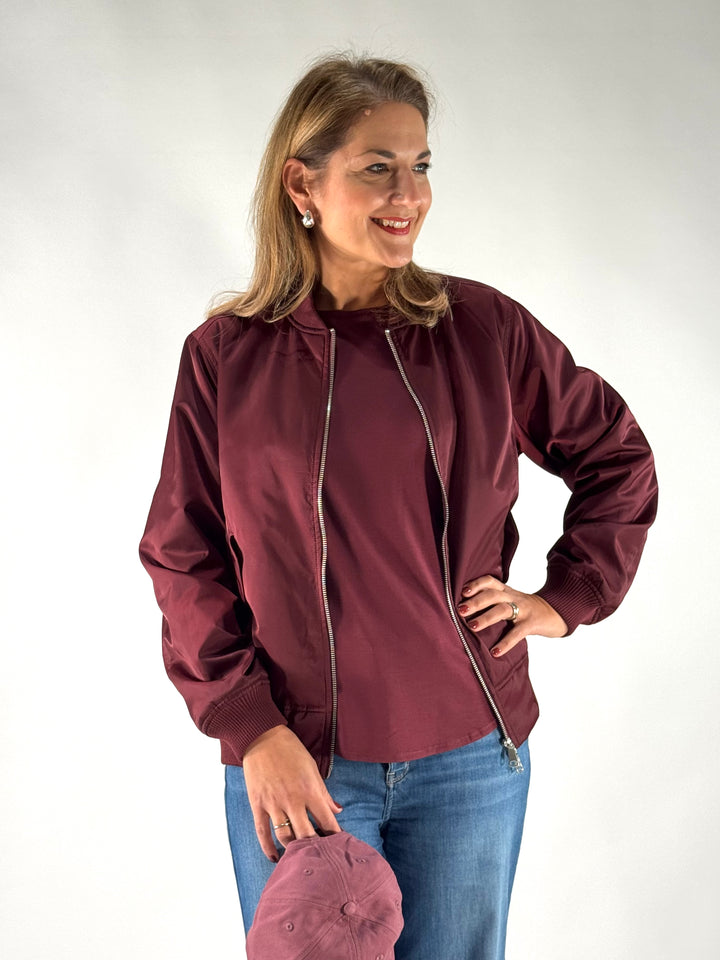 Bomber-Jacke Bordeaux