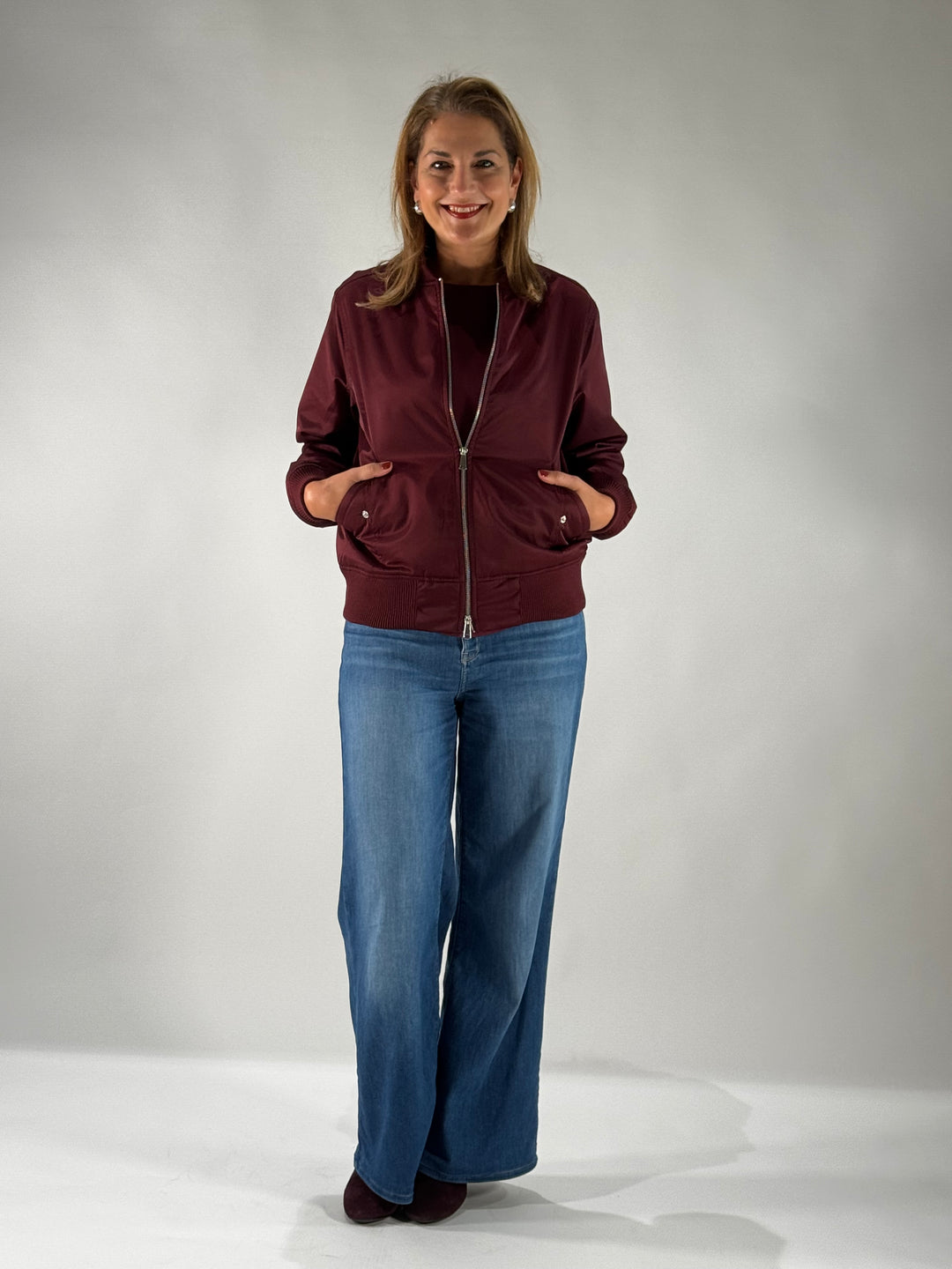 Bomber-Jacke Bordeaux