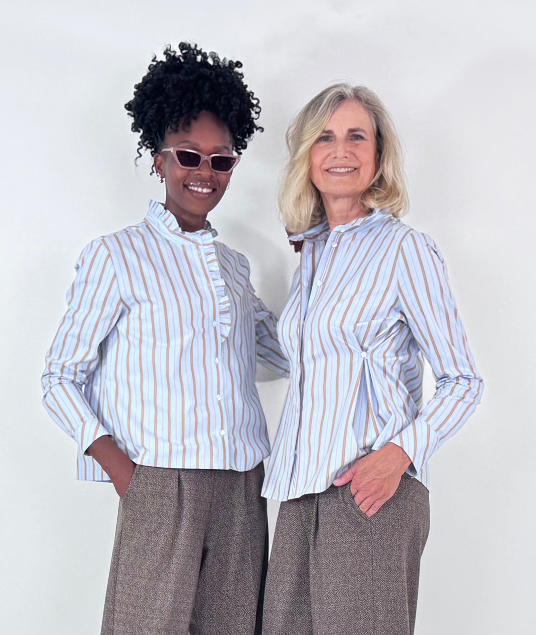 Bluse gestreift - Adjustable Waist