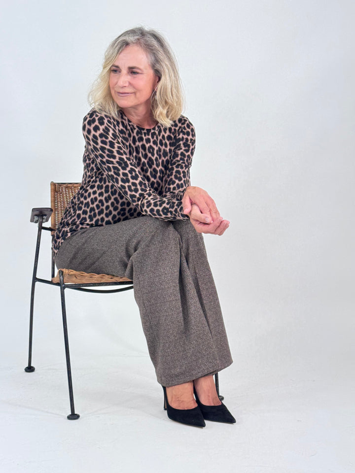 Langarm-Shirt - Animal Print