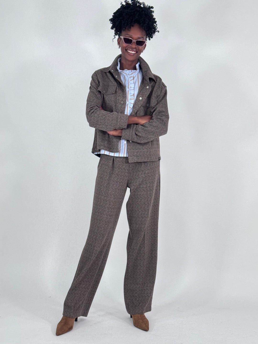 Interlock-Jacke Herringbone
