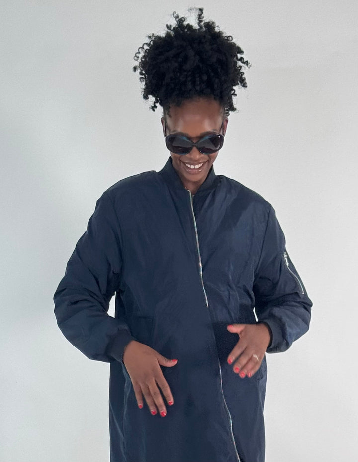 Mantel im Blouson-Style