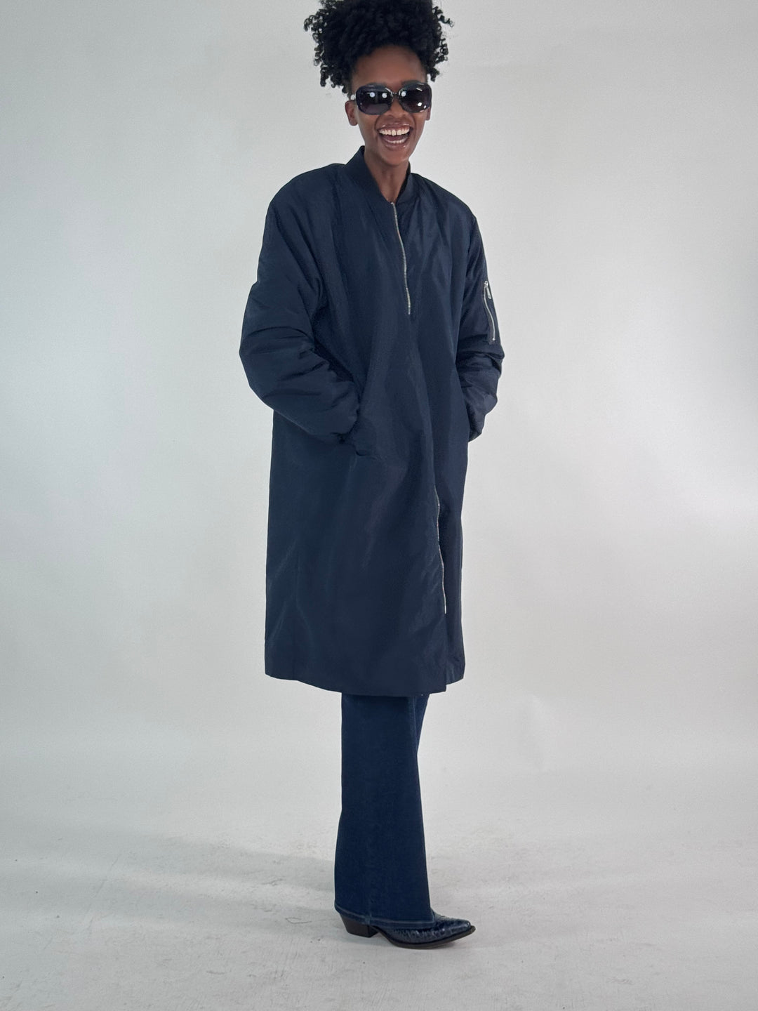 Mantel im Blouson-Style