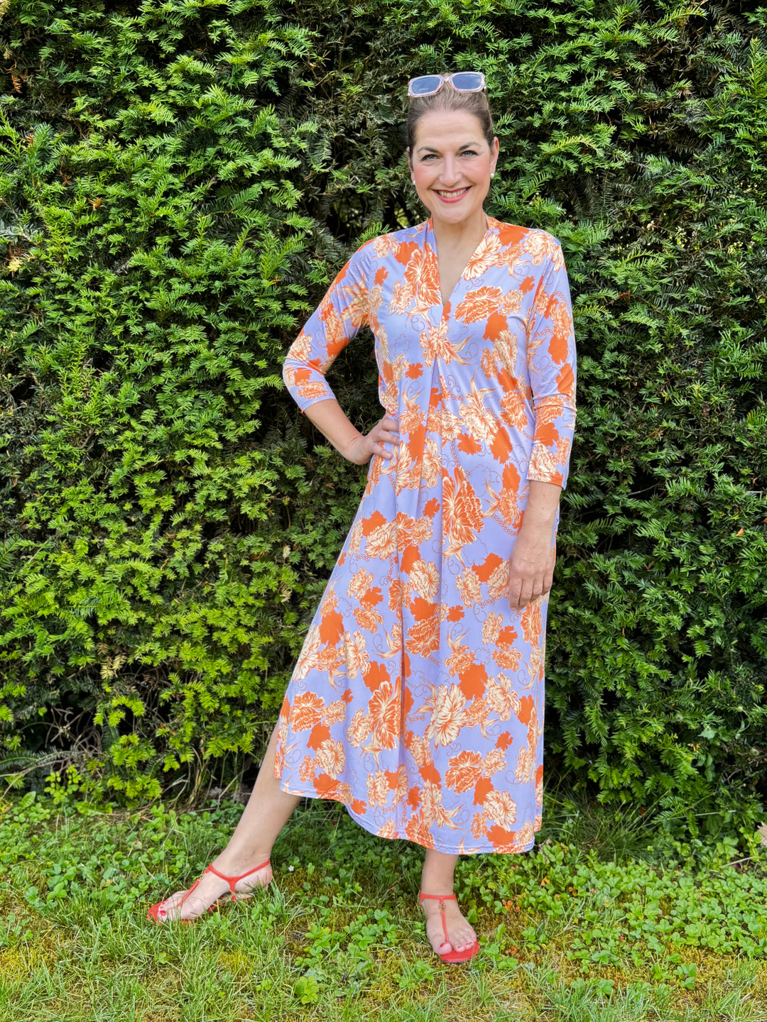 Midi-Kleid Happy - Fleur Orange