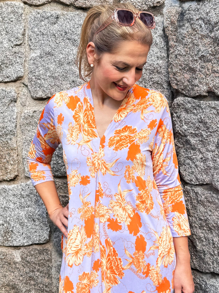 Midi-Kleid Happy - Fleur Orange