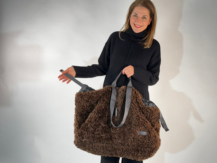 Big Shopper mit Schaf-Fell-Effekt